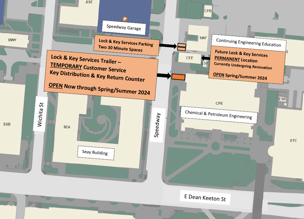 Map of Lock and Key Services relocation