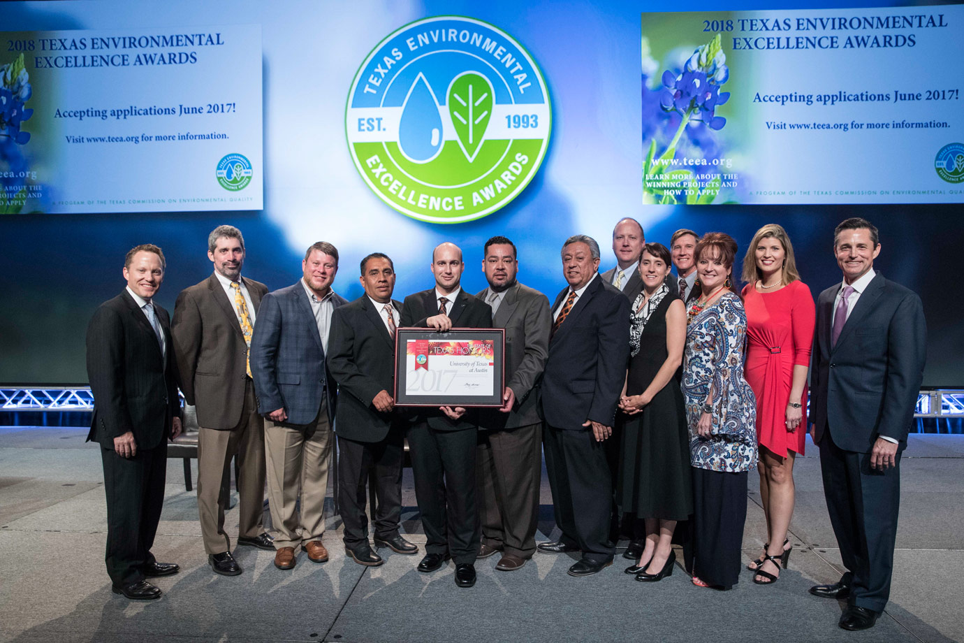 UT Austin winners of a 2017 Texas Environmental Excellence Award from the TCEQ
