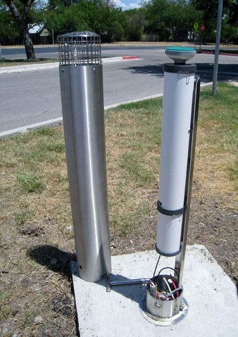 Evapotranspiration sensor (cover removed) - one of three on campus