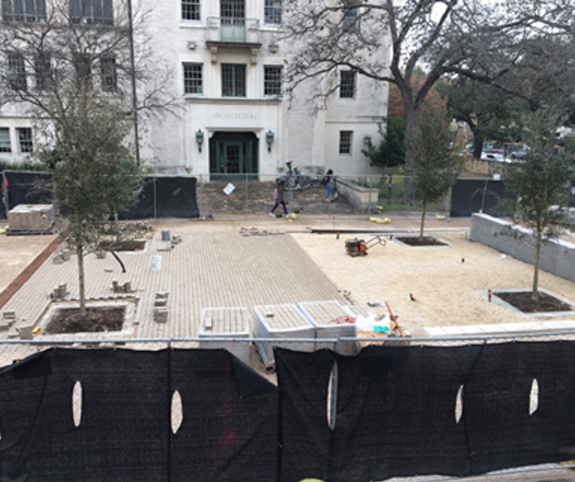 Trees and pavers installed