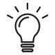 lightbulb graphic icon for attention