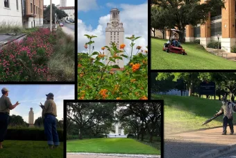 Image collage of the landscape on Main Campus